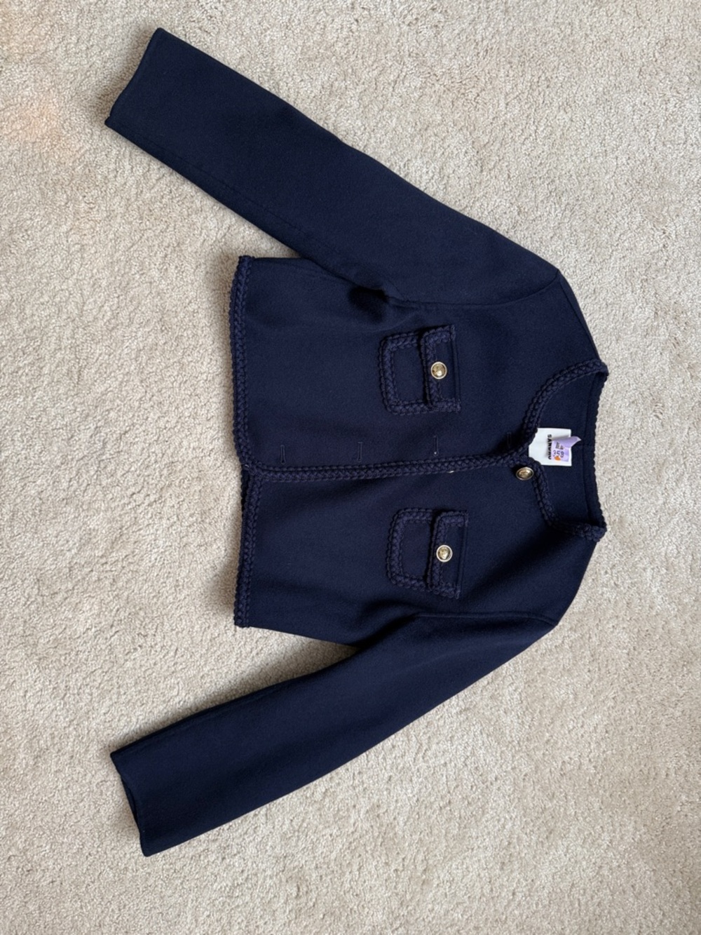 Sandro Lavande Navy Marine Blazer Jacket | FR 44 US 12 - Picture 15 of 15